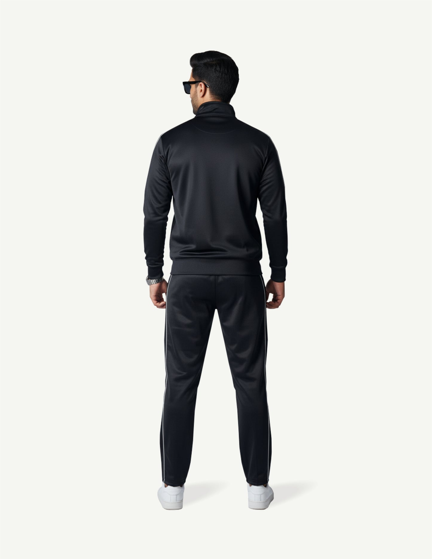 SevRiQ Premium Fleece Tracksuit in Black | Men’s Full Set